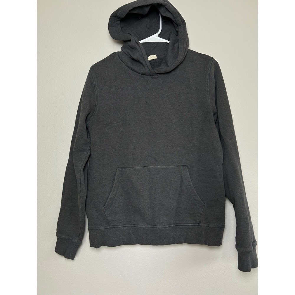 Pact Organic Cotton gray pullover Hoodie Sweatshirt Small unisex minimalist